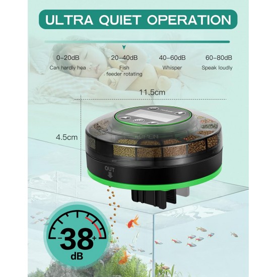 Petbank Automatic Feeder Aquarium Rechargeable Fish Feeder with Timer Feeder for Aquariums with USB Cable LCD Display Fish Feeder for Aquarium Fish Tank Petbank Automatic Feeder Aquarium Rechargeable Fish Feeder with Timer Feeder for Aquariums with USB Cable LCD Display Fish Feeder for Aquarium Fish Tank