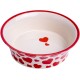 Petface Red Hearts Flared Ceramic Bowl for Cats Petface Red Hearts Flared Ceramic Bowl for Cats