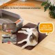 Petinstinct Cat Litter Tray Mat, 75 x 55 cm, Extra Large Cat Litter Mat, Double Layer Design of Honeycomb Mat, Waterproof and Durable, Cat Litter Tray Underlay, Brown Petinstinct Cat Litter Tray Mat, 75 x 55 cm, Extra Large Cat Litter Mat, Double Layer Design of Honeycomb Mat, Waterproof and Durable, Cat Litter Tray Underlay, Brown