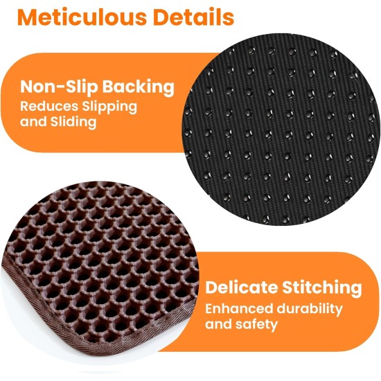 Petinstinct Cat Litter Tray Mat, 75 x 55 cm, Extra Large Cat Litter Mat, Double Layer Design of Honeycomb Mat, Waterproof and Durable, Cat Litter Tray Underlay, Brown Petinstinct Cat Litter Tray Mat, 75 x 55 cm, Extra Large Cat Litter Mat, Double Layer Design of Honeycomb Mat, Waterproof and Durable, Cat Litter Tray Underlay, Brown