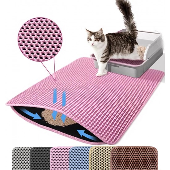 Petinstinct Cat Litter Tray Mat, 75 x 55 cm, Large Double Layer Cat Litter Tray Underlay, Waterproof, Durable Design, Honeycomb Cat Litter Mat, Cat Litter Tray Mat, XL, Purple Petinstinct Cat Litter Tray Mat, 75 x 55 cm, Large Double Layer Cat Litter Tray Underlay, Waterproof, Durable Design, Honeycomb Cat Litter Mat, Cat Litter Tray Mat, XL, Purple