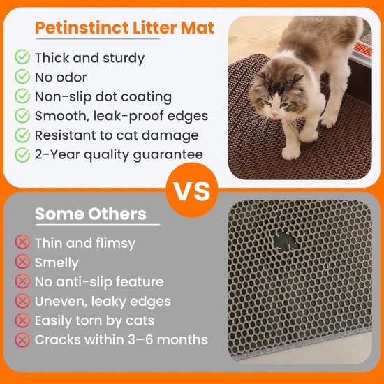 Petinstinct Cat Litter Tray Mat, 75 x 55 cm, Large Double Layer Cat Litter Tray Underlay, Waterproof, Durable Design, Honeycomb Cat Litter Mat, Cat Litter Tray Mat, XL, Purple Petinstinct Cat Litter Tray Mat, 75 x 55 cm, Large Double Layer Cat Litter Tray Underlay, Waterproof, Durable Design, Honeycomb Cat Litter Mat, Cat Litter Tray Mat, XL, Purple