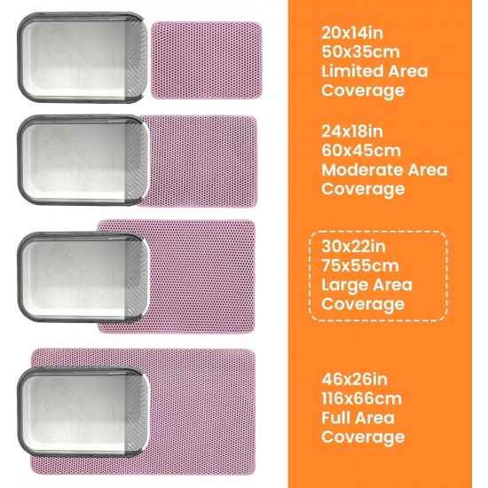 Petinstinct Cat Litter Tray Mat, 75 x 55 cm, Large Double Layer Cat Litter Tray Underlay, Waterproof, Durable Design, Honeycomb Cat Litter Mat, Cat Litter Tray Mat, XL, Purple Petinstinct Cat Litter Tray Mat, 75 x 55 cm, Large Double Layer Cat Litter Tray Underlay, Waterproof, Durable Design, Honeycomb Cat Litter Mat, Cat Litter Tray Mat, XL, Purple