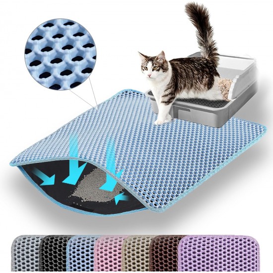 Petinstinct Cat Litter Tray Mat, 75 x 55 cm, Large Double Layer Cat Litter Tray Underlay, Waterproof, Durable Design, Honeycomb Cat Litter Mat, Cat Litter Tray Mat, XL, Purple Petinstinct Cat Litter Tray Mat, 75 x 55 cm, Large Double Layer Cat Litter Tray Underlay, Waterproof, Durable Design, Honeycomb Cat Litter Mat, Cat Litter Tray Mat, XL, Purple