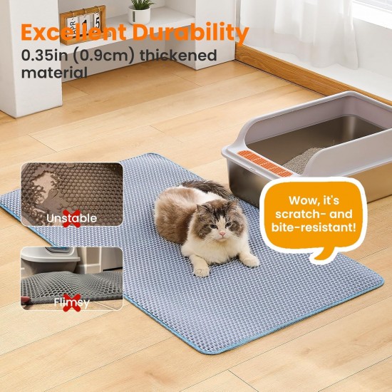 Petinstinct Cat Litter Tray Mat, 75 x 55 cm, Large Double Layer Cat Litter Tray Underlay, Waterproof, Durable Design, Honeycomb Cat Litter Mat, Cat Litter Tray Mat, XL, Purple Petinstinct Cat Litter Tray Mat, 75 x 55 cm, Large Double Layer Cat Litter Tray Underlay, Waterproof, Durable Design, Honeycomb Cat Litter Mat, Cat Litter Tray Mat, XL, Purple