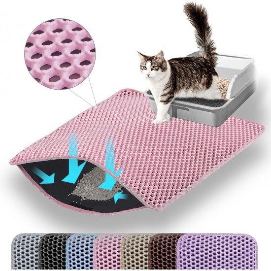 Petinstinct Cat Litter Tray Mat, 75 x 55 cm, Large Double Layer Cat Litter Tray Underlay, Waterproof, Durable Design, Honeycomb Cat Litter Mat, Cat Litter Tray Mat, XL, Purple Petinstinct Cat Litter Tray Mat, 75 x 55 cm, Large Double Layer Cat Litter Tray Underlay, Waterproof, Durable Design, Honeycomb Cat Litter Mat, Cat Litter Tray Mat, XL, Purple