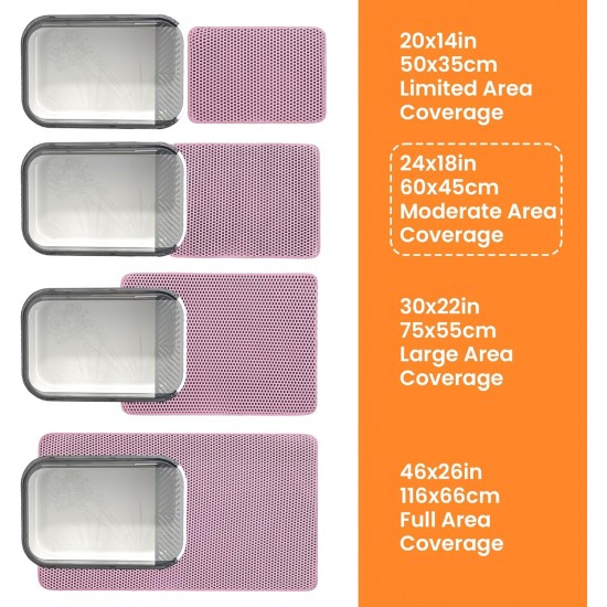 Petinstinct Cat Litter Tray Mat, 75 x 55 cm, Large Double Layer Cat Litter Tray Underlay, Waterproof, Durable Design, Honeycomb Cat Litter Mat, Cat Litter Tray Mat, XL, Purple Petinstinct Cat Litter Tray Mat, 75 x 55 cm, Large Double Layer Cat Litter Tray Underlay, Waterproof, Durable Design, Honeycomb Cat Litter Mat, Cat Litter Tray Mat, XL, Purple