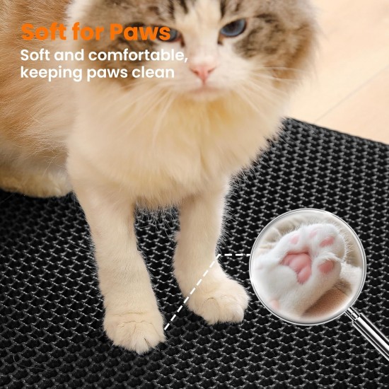 Petinstinct Cat Litter Tray Mat, 75 x 55 cm, Large Double Layer Cat Litter Tray Underlay, Waterproof, Durable Design, Honeycomb Cat Litter Mat, Cat Litter Tray Mat, XL, Purple Petinstinct Cat Litter Tray Mat, 75 x 55 cm, Large Double Layer Cat Litter Tray Underlay, Waterproof, Durable Design, Honeycomb Cat Litter Mat, Cat Litter Tray Mat, XL, Purple