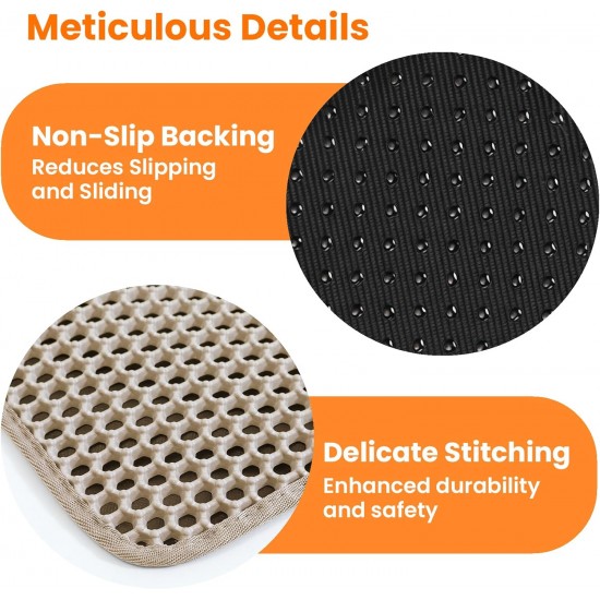 Petinstinct Cat Litter Tray Mat, 75 x 55 cm, Large Double Layer Cat Litter Tray Underlay, Waterproof, Durable Design, Honeycomb Cat Litter Mat, Cat Litter Tray Mat, XL, Purple Petinstinct Cat Litter Tray Mat, 75 x 55 cm, Large Double Layer Cat Litter Tray Underlay, Waterproof, Durable Design, Honeycomb Cat Litter Mat, Cat Litter Tray Mat, XL, Purple