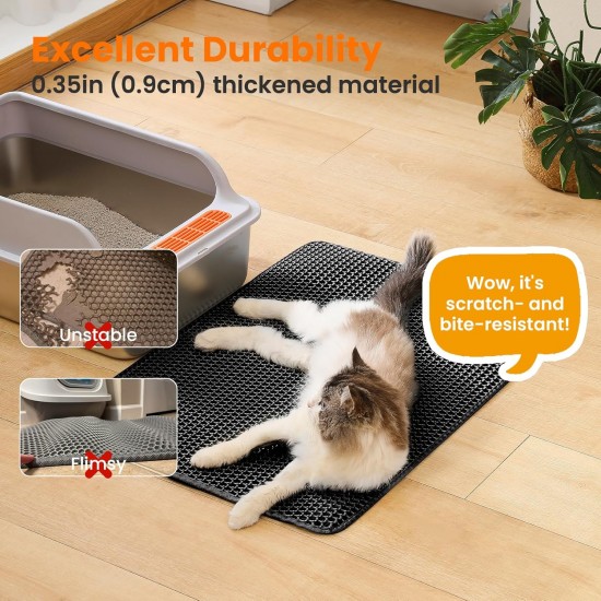 Petinstinct Cat Litter Tray Mat, 75 x 55 cm, Large Double Layer Cat Litter Tray Underlay, Waterproof, Durable Design, Honeycomb Cat Litter Mat, Cat Litter Tray Mat, XL, Purple Petinstinct Cat Litter Tray Mat, 75 x 55 cm, Large Double Layer Cat Litter Tray Underlay, Waterproof, Durable Design, Honeycomb Cat Litter Mat, Cat Litter Tray Mat, XL, Purple