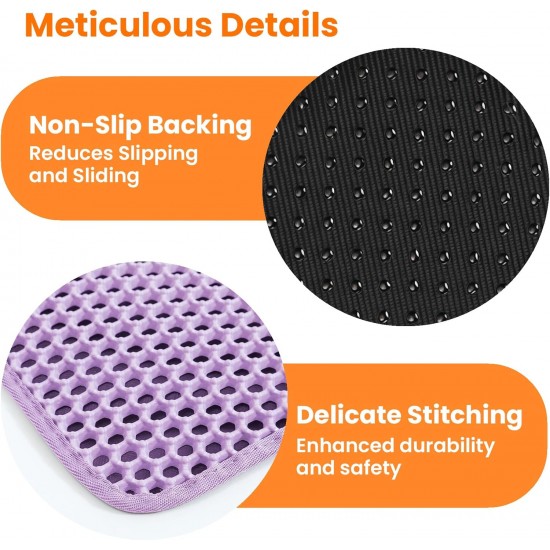 Petinstinct Cat Litter Tray Mat, 75 x 55 cm, Large Double Layer Cat Litter Tray Underlay, Waterproof, Durable Design, Honeycomb Cat Litter Mat, Cat Litter Tray Mat, XL, Purple Petinstinct Cat Litter Tray Mat, 75 x 55 cm, Large Double Layer Cat Litter Tray Underlay, Waterproof, Durable Design, Honeycomb Cat Litter Mat, Cat Litter Tray Mat, XL, Purple