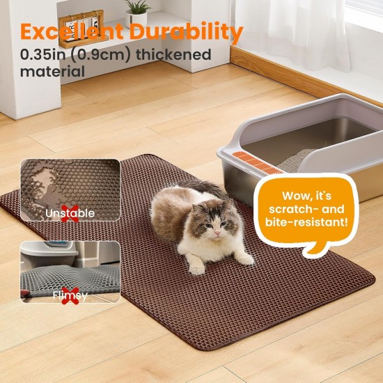Petinstinct Cat Litter Tray Mat, 75 x 55 cm, Large Double Layer Cat Litter Tray Underlay, Waterproof, Durable Design, Honeycomb Cat Litter Mat, Cat Litter Tray Mat, XL, Purple Petinstinct Cat Litter Tray Mat, 75 x 55 cm, Large Double Layer Cat Litter Tray Underlay, Waterproof, Durable Design, Honeycomb Cat Litter Mat, Cat Litter Tray Mat, XL, Purple