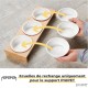 PiuPet Set of 3 Ceramic Cat Bowls with Bamboo Bowl Raiser 250 ml PiuPet Set of 3 Ceramic Cat Bowls with Bamboo Bowl Raiser 250 ml