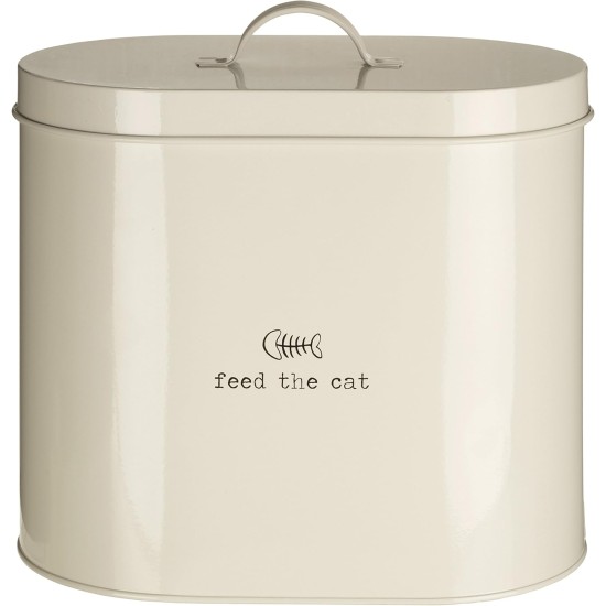 Premier Housewares Pet Food Storage Jar with Spoon, Metal, Cream, 6.5 Litre, Galvanised Steel, Powder Paint, Cream, 15 x 25 x 22 cm Premier Housewares Pet Food Storage Jar with Spoon, Metal, Cream, 6.5 Litre, Galvanised Steel, Powder Paint, Cream, 15 x 25 x 22 cm