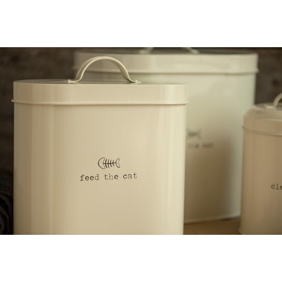 Premier Housewares Pet Food Storage Jar with Spoon, Metal, Cream, 6.5 Litre, Galvanised Steel, Powder Paint, Cream, 15 x 25 x 22 cm Premier Housewares Pet Food Storage Jar with Spoon, Metal, Cream, 6.5 Litre, Galvanised Steel, Powder Paint, Cream, 15 x 25 x 22 cm