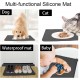 RISVOWO Silicone Bowl Mat, 100% Waterproof Pet Food Mat, Non-Slip Dog Bowl Mat, Silicone Feeding Bowl Mat for Dogs and Cats (Blue, 48 x 30 cm) RISVOWO Silicone Bowl Mat, 100% Waterproof Pet Food Mat, Non-Slip Dog Bowl Mat, Silicone Feeding Bowl Mat for Dogs and Cats (Blue, 48 x 30 cm)
