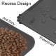 RISVOWO Silicone Bowl Mat, 100% Waterproof Pet Food Mat, Non-Slip Dog Bowl Mat, Silicone Feeding Bowl Mat for Dogs and Cats (Blue, 48 x 30 cm) RISVOWO Silicone Bowl Mat, 100% Waterproof Pet Food Mat, Non-Slip Dog Bowl Mat, Silicone Feeding Bowl Mat for Dogs and Cats (Blue, 48 x 30 cm)