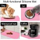 RISVOWO Silicone Bowl Mat, 100% Waterproof Pet Food Mat, Non-Slip Dog Bowl Mat, Silicone Feeding Bowl Mat for Dogs and Cats (Blue, 48 x 30 cm) RISVOWO Silicone Bowl Mat, 100% Waterproof Pet Food Mat, Non-Slip Dog Bowl Mat, Silicone Feeding Bowl Mat for Dogs and Cats (Blue, 48 x 30 cm)
