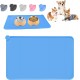 RISVOWO Silicone Bowl Mat, 100% Waterproof Pet Food Mat, Non-Slip Dog Bowl Mat, Silicone Feeding Bowl Mat for Dogs and Cats (Blue, 48 x 30 cm) RISVOWO Silicone Bowl Mat, 100% Waterproof Pet Food Mat, Non-Slip Dog Bowl Mat, Silicone Feeding Bowl Mat for Dogs and Cats (Blue, 48 x 30 cm)