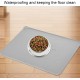 RISVOWO Silicone Bowl Mat, 100% Waterproof Pet Food Mat, Non-Slip Dog Bowl Mat, Silicone Feeding Bowl Mat for Dogs and Cats (Blue, 48 x 30 cm) RISVOWO Silicone Bowl Mat, 100% Waterproof Pet Food Mat, Non-Slip Dog Bowl Mat, Silicone Feeding Bowl Mat for Dogs and Cats (Blue, 48 x 30 cm)