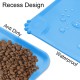 RISVOWO Silicone Bowl Mat, 100% Waterproof Pet Food Mat, Non-Slip Dog Bowl Mat, Silicone Feeding Bowl Mat for Dogs and Cats (Blue, 48 x 30 cm) RISVOWO Silicone Bowl Mat, 100% Waterproof Pet Food Mat, Non-Slip Dog Bowl Mat, Silicone Feeding Bowl Mat for Dogs and Cats (Blue, 48 x 30 cm)