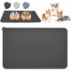 RISVOWO Silicone Bowl Mat, 100% Waterproof Pet Food Mat, Non-Slip Dog Bowl Mat, Silicone Feeding Bowl Mat for Dogs and Cats (Blue, 48 x 30 cm) RISVOWO Silicone Bowl Mat, 100% Waterproof Pet Food Mat, Non-Slip Dog Bowl Mat, Silicone Feeding Bowl Mat for Dogs and Cats (Blue, 48 x 30 cm)