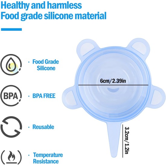 RUNEAY Can Lid Cat Food Pack of 8, Can Lid for Pet Food, Silicone Lid for Cat Food, Stretchy Silicone Lid, Diameter 6.5 cm, Diameter 8.5 cm, Lid for Cans Cat Food 85 g/200 g/400 g RUNEAY Can Lid Cat Food Pack of 8, Can Lid for Pet Food, Silicone Lid for Cat Food, Stretchy Silicone Lid, Diameter 6.5 cm, Diameter 8.5 cm, Lid for Cans Cat Food 85 g/200 g/400 g
