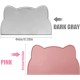RYAN 2 Pieces Bowl Mat Cat Bowl Mat Feeding Mat Cats 48 x 25.5 cm Cat Food Mat Silicone Cat Shape Pet Food Feeding Bowl Mat (Pink, Grey) RYAN 2 Pieces Bowl Mat Cat Bowl Mat Feeding Mat Cats 48 x 25.5 cm Cat Food Mat Silicone Cat Shape Pet Food Feeding Bowl Mat (Pink, Grey)