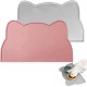 RYAN 2 Pieces Bowl Mat Cat Bowl Mat Feeding Mat Cats 48 x 25.5 cm Cat Food Mat Silicone Cat Shape Pet Food Feeding Bowl Mat (Pink, Grey) RYAN 2 Pieces Bowl Mat Cat Bowl Mat Feeding Mat Cats 48 x 25.5 cm Cat Food Mat Silicone Cat Shape Pet Food Feeding Bowl Mat (Pink, Grey)