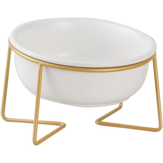 Raised Ceramic Cat Bowl - Anti Vomiting Feeding Bowl Cats High - Cat Bowls with Metal Stand - Bowl Dog Small - Dog Bowl Puppies - Cat Bowl for Food and Water - 480 ml Raised Ceramic Cat Bowl - Anti Vomiting Feeding Bowl Cats High - Cat Bowls with Metal Stand - Bowl Dog Small - Dog Bowl Puppies - Cat Bowl for Food and Water - 480 ml