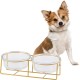 Raised Ceramic Cat Bowl - Anti Vomiting Feeding Bowl Cats High - Cat Bowls with Metal Stand - Bowl Dog Small - Dog Bowl Puppies - Cat Bowl for Food and Water - 480 ml