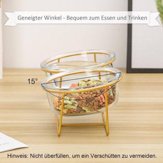 Raised Ceramic Cat Bowl - Anti Vomiting Feeding Bowl Cats High - Cat Bowls with Metal Stand - Bowl Dog Small - Dog Bowl Puppies - Cat Bowl for Food and Water - 480 ml Raised Ceramic Cat Bowl - Anti Vomiting Feeding Bowl Cats High - Cat Bowls with Metal Stand - Bowl Dog Small - Dog Bowl Puppies - Cat Bowl for Food and Water - 480 ml