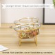 Raised Ceramic Cat Bowl - Anti Vomiting Feeding Bowl Cats High - Cat Bowls with Metal Stand - Bowl Dog Small - Dog Bowl Puppies - Cat Bowl for Food and Water - 480 ml