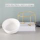 Raised Ceramic Cat Bowl - Anti Vomiting Feeding Bowl Cats High - Cat Bowls with Metal Stand - Bowl Dog Small - Dog Bowl Puppies - Cat Bowl for Food and Water - 480 ml