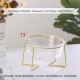 Raised Ceramic Cat Bowl - Anti Vomiting Feeding Bowl Cats High - Cat Bowls with Metal Stand - Bowl Dog Small - Dog Bowl Puppies - Cat Bowl for Food and Water - 480 ml