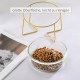 Raised Ceramic Cat Bowl - Anti Vomiting Feeding Bowl Cats High - Cat Bowls with Metal Stand - Bowl Dog Small - Dog Bowl Puppies - Cat Bowl for Food and Water - 480 ml