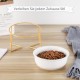 Raised Ceramic Cat Bowl - Anti Vomiting Feeding Bowl Cats High - Cat Bowls with Metal Stand - Bowl Dog Small - Dog Bowl Puppies - Cat Bowl for Food and Water - 480 ml