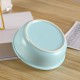 Raised Ceramic Cat Bowl - Anti Vomiting Feeding Bowl Cats High - Cat Bowls with Metal Stand - Bowl Dog Small - Dog Bowl Puppies - Cat Bowl for Food and Water - 480 ml