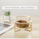 Raised Ceramic Cat Bowl - Anti Vomiting Feeding Bowl Cats High - Cat Bowls with Metal Stand - Bowl Dog Small - Dog Bowl Puppies - Cat Bowl for Food and Water - 480 ml