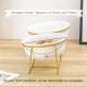 Raised Ceramic Cat Bowl - Anti Vomiting Feeding Bowl Cats High - Cat Bowls with Metal Stand - Bowl Dog Small - Dog Bowl Puppies - Cat Bowl for Food and Water - 480 ml