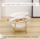 Raised Ceramic Cat Bowl - Anti Vomiting Feeding Bowl Cats High - Cat Bowls with Metal Stand - Bowl Dog Small - Dog Bowl Puppies - Cat Bowl for Food and Water - 480 ml