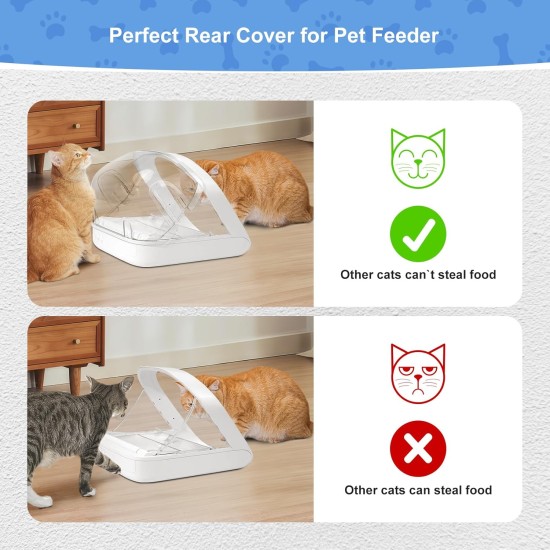 Rear Cover for Microchip Pet Feeder, Feriva Cat Feeder Envelope Back, Prevent Stubborn Pets from Stealing Food from the Back of the Feeder Rear Cover for Microchip Pet Feeder, Feriva Cat Feeder Envelope Back, Prevent Stubborn Pets from Stealing Food from the Back of the Feeder