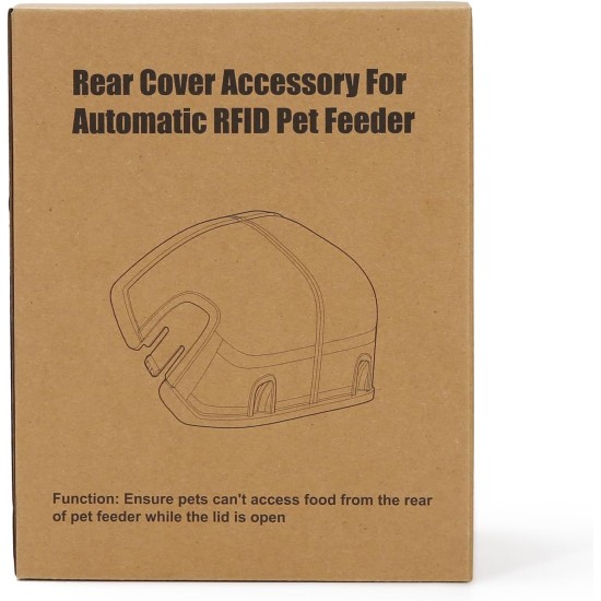 Rear Cover for Microchip Pet Feeder, Feriva Cat Feeder Envelope Back, Prevent Stubborn Pets from Stealing Food from the Back of the Feeder Rear Cover for Microchip Pet Feeder, Feriva Cat Feeder Envelope Back, Prevent Stubborn Pets from Stealing Food from the Back of the Feeder