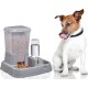 Relaxdays 2-in-1 Food & Water Dispenser, Duo Dispenser for Dogs and Cats, Bottle, 4 Litres, Plastic, Dark Grey Relaxdays 2-in-1 Food & Water Dispenser, Duo Dispenser for Dogs and Cats, Bottle, 4 Litres, Plastic, Dark Grey