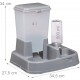 Relaxdays 2-in-1 Food & Water Dispenser, Duo Dispenser for Dogs and Cats, Bottle, 4 Litres, Plastic, Dark Grey Relaxdays 2-in-1 Food & Water Dispenser, Duo Dispenser for Dogs and Cats, Bottle, 4 Litres, Plastic, Dark Grey