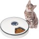 Relaxdays Automatic Cat Feeder, Up to 6 Servings, H x D: 5.5 x 30.5 cm, Cat Feeder with Timer Switch, White/Grey Relaxdays Automatic Cat Feeder, Up to 6 Servings, H x D: 5.5 x 30.5 cm, Cat Feeder with Timer Switch, White/Grey