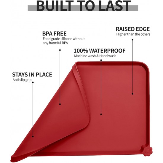 Reopet Non-Stick Silicone Bowl Mat FDA Approved Waterproof Reopet Non-Stick Silicone Bowl Mat FDA Approved Waterproof