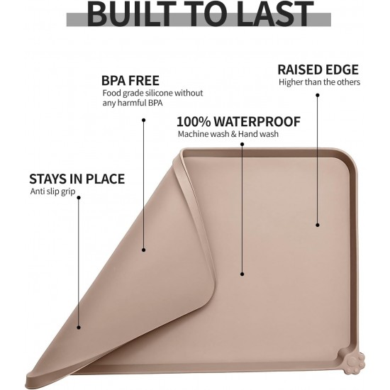 Reopet Non-Stick Silicone Bowl Mat FDA Approved Waterproof Reopet Non-Stick Silicone Bowl Mat FDA Approved Waterproof