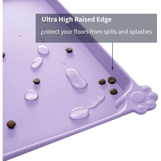 Reopet Silicone Pet Feeding Mats, Waterproof Dog and Cat Place Mats with Raised Edges, Dog and Cat Bowl Mats, Choice of Sizes Reopet Silicone Pet Feeding Mats, Waterproof Dog and Cat Place Mats with Raised Edges, Dog and Cat Bowl Mats, Choice of Sizes