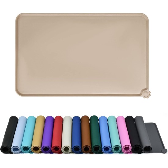 Reopet Silicone Pet Feeding Mats, Waterproof Dog and Cat Place Mats with Raised Edges, Dog and Cat Bowl Mats, Choice of Sizes Reopet Silicone Pet Feeding Mats, Waterproof Dog and Cat Place Mats with Raised Edges, Dog and Cat Bowl Mats, Choice of Sizes